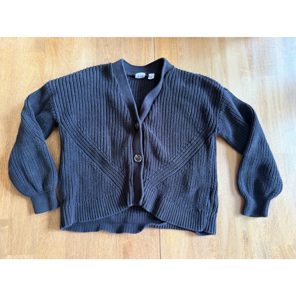 Gap Kids Navy Blue Shaker Rib Knit Button Front Cardigan Sweater Size M 8